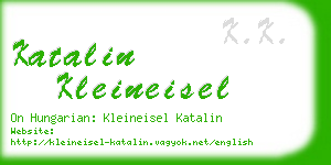 katalin kleineisel business card